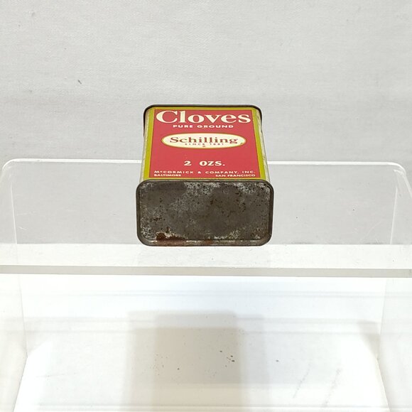 Schilling & Co Cloves Spice Tin 2 Oz 1930s Retro Kitchen Décor Collectible VTG - Picture 5 of 6